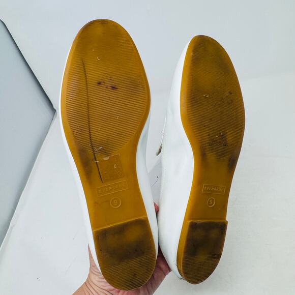Everlane White Leather Loafers Women’s Size 9 Slip-On Flats Minimalist Preppy - Picture 9 of 13
